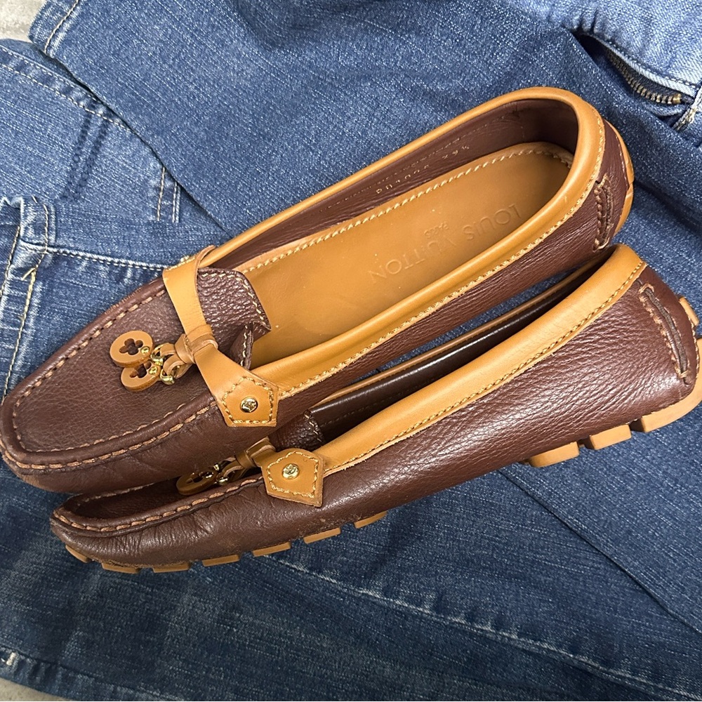Louis Vuitton Brown and Tan Moccasins - Picture 3 of 4